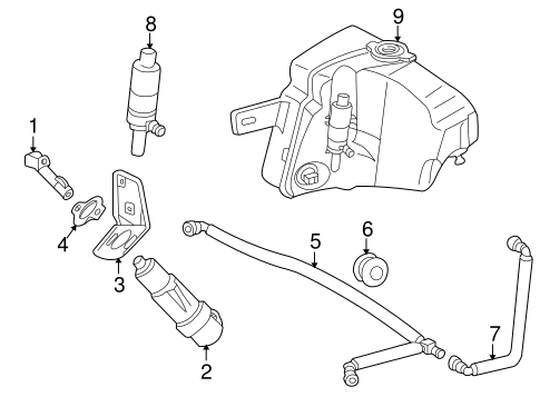 ML55 AMG HEADLAMP WASHERS / WIPERS 2