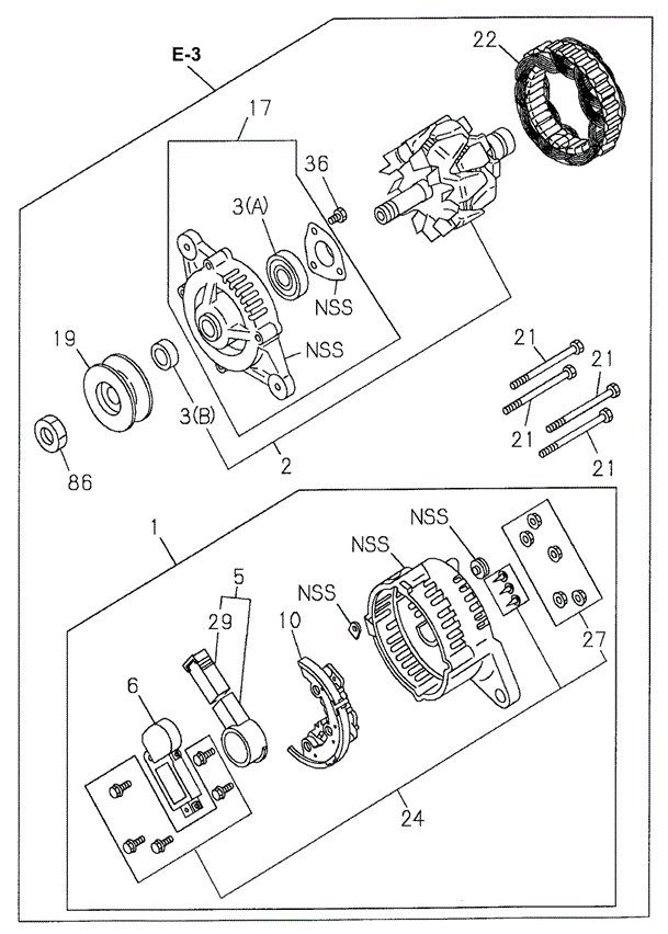 ENGINE/GENERATOR COMPONENTS for 1999 Honda PASSPORT #1