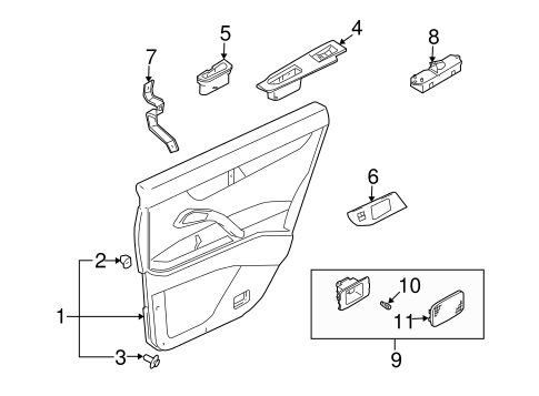 M45 INTERIOR TRIM - REAR DOOR