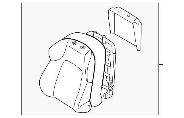 88300-2C675-GAE Деталь SEAT BACK ASSY, LEFT