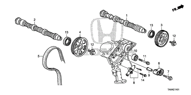 ENGINE/CAMSHAFT - TIMING BELT (V6) for 2010 Honda ACCORD SEDAN #1