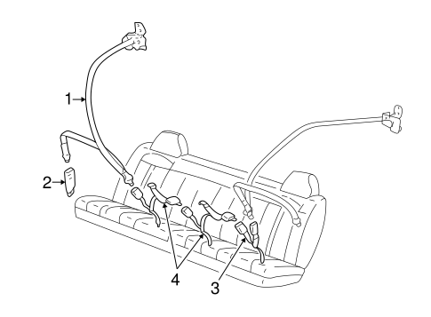Express 2500 REAR SEAT BELTS