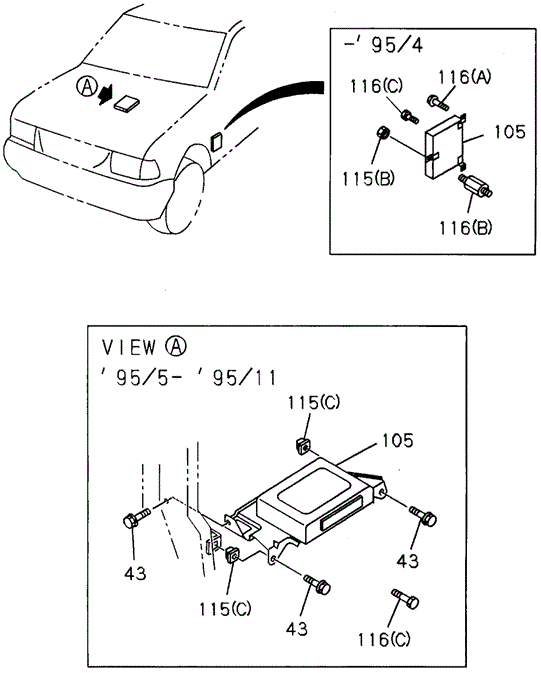 ELECTRICAL / EXHAUST / HEATER / FUEL/CONTROL UNIT (2) (DX) for 1996 Honda PASSPORT #1