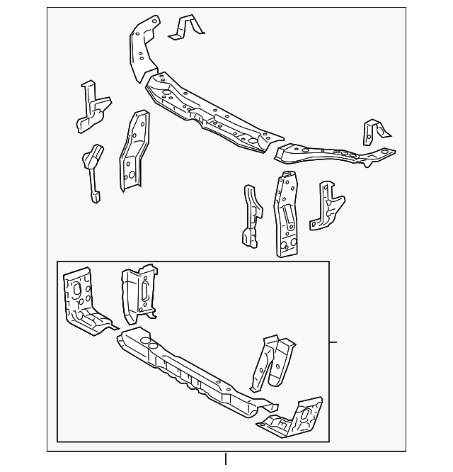 53201-33162 RADIATOR SUPPORT