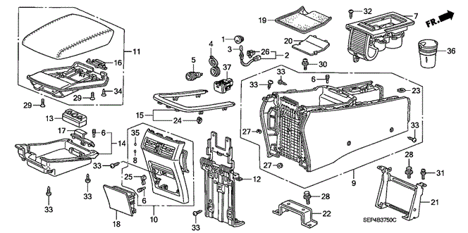 TL REAR CONSOLE