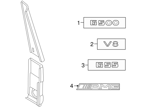G500 EXTERIOR TRIM - REAR BODY