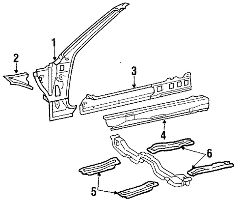 Tercel HINGE PILLAR