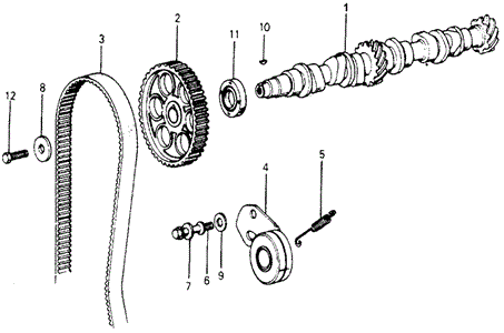 ENGINE/CAMSHAFT - TIMING BELT for 1977 Honda ACCORD HATCHBACK #1