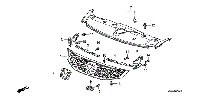 CIVIC COUPE FRONT GRILLE ('09)