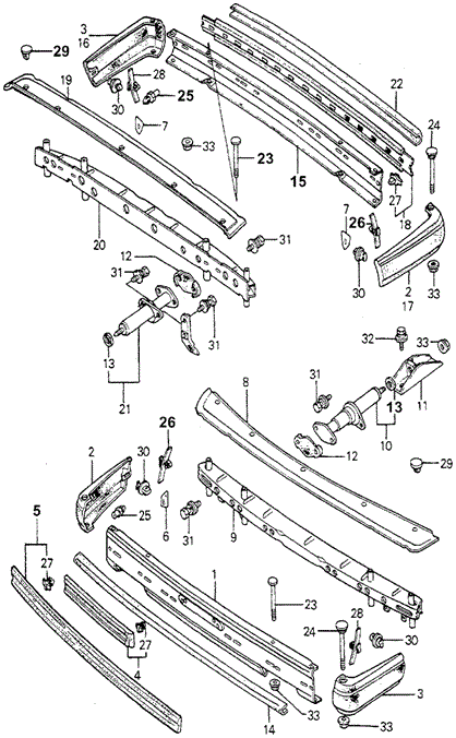 INTERIOR / BUMPER/BUMPER for 1981 Honda ACCORD SEDAN #1