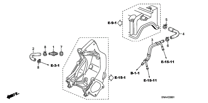 CIVIC SEDAN PCV TUBE (2.0L)