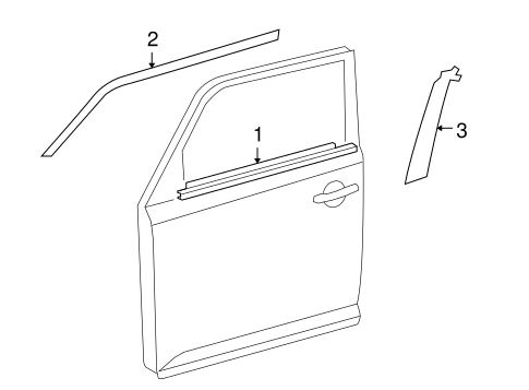 xB EXTERIOR TRIM - FRONT DOOR