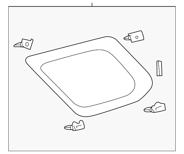 62730-35230 Деталь QTR GLASS, RIGHT