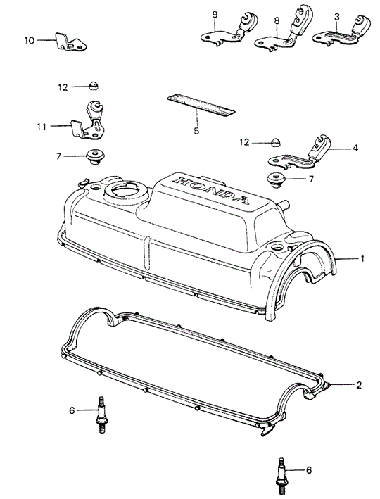 ENGINE/CYLINDER HEAD COVER for 1982 Honda CIVIC 5-DOOR #1