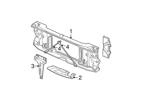 C2500 RADIATOR SUPPORT