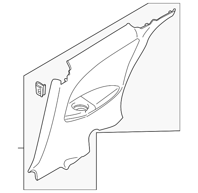 MR621740 Деталь LOWER TRIM PANEL, LEFT