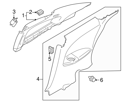 Sebring INTERIOR TRIM - QUARTER PANELS 2