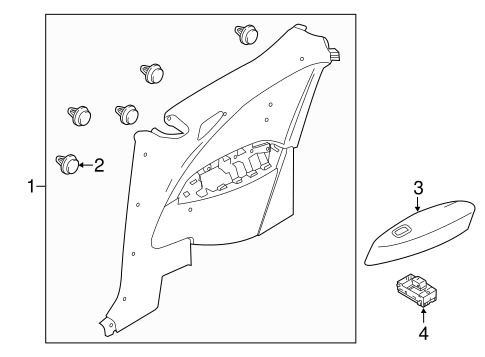 Murano INTERIOR TRIM - QUARTER PANELS