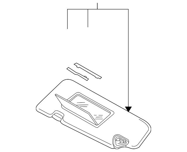 96400-CF51A Деталь SUNVISOR, RIGHT