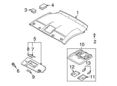 350Z INTERIOR TRIM - ROOF