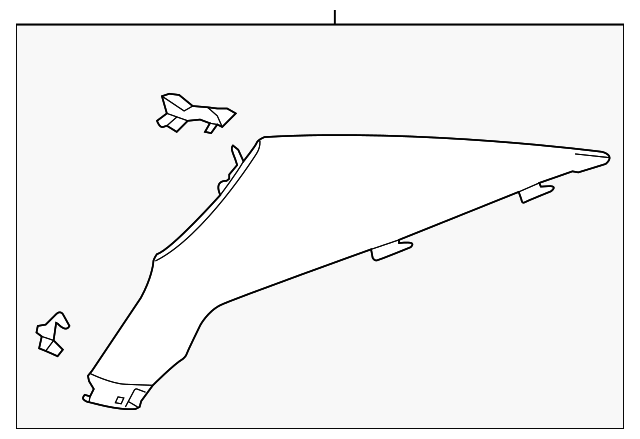 9075785 Деталь UPPER QTR TRIM, LEFT