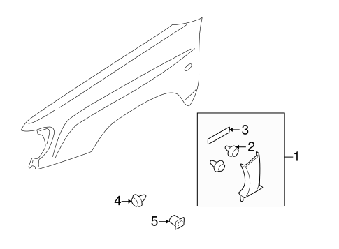 Forester EXTERIOR TRIM - FENDER