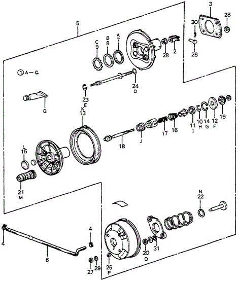 CHASSIS/MASTER POWER for 1983 Honda ACCORD HATCHBACK #1