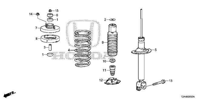 CHASSIS/REAR SHOCK ABSORBER for 2013 Honda ACCORD SEDAN #1