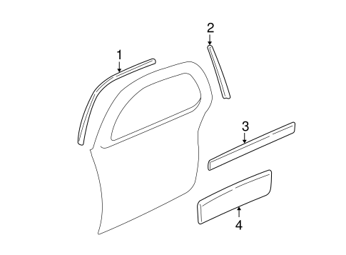 Regal EXTERIOR TRIM - REAR DOOR