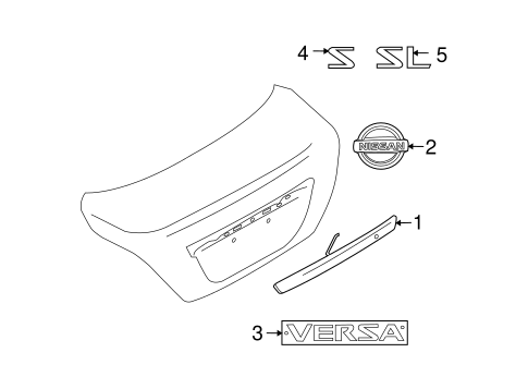 Versa EXTERIOR TRIM - TRUNK