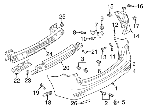 5 BUMPER & COMPONENTS - REAR