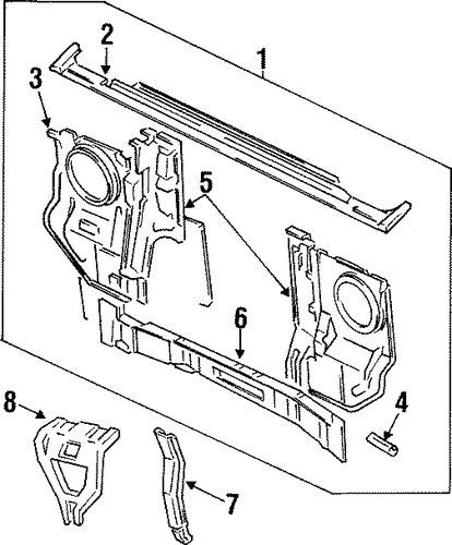 Montero RADIATOR SUPPORT