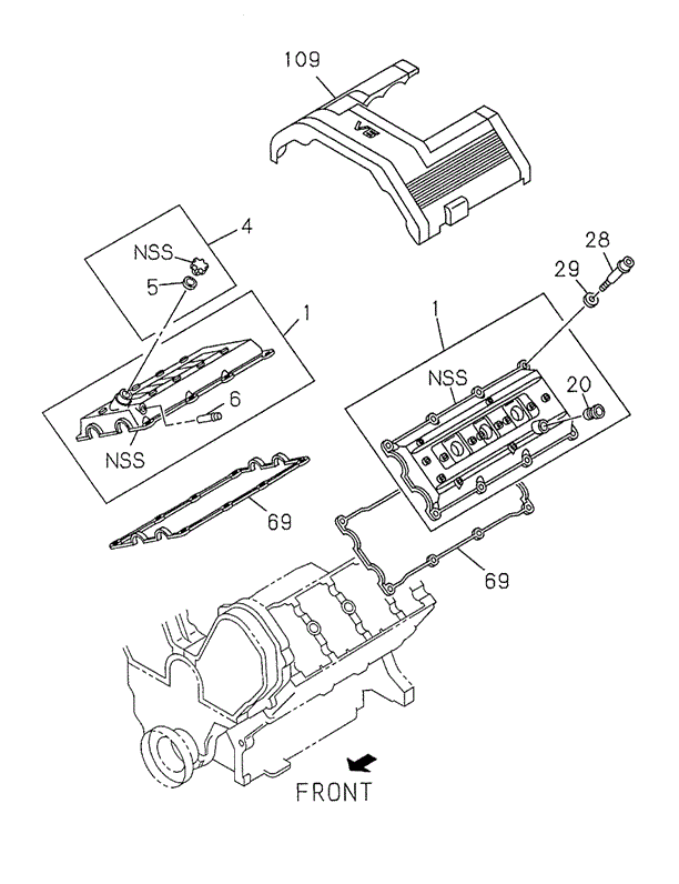 ENGINE/CYLINDER HEAD COVER for 1998 Acura SLX #1