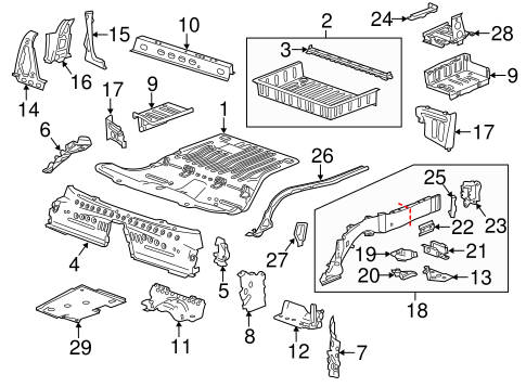 CTS REAR FLOOR & RAILS