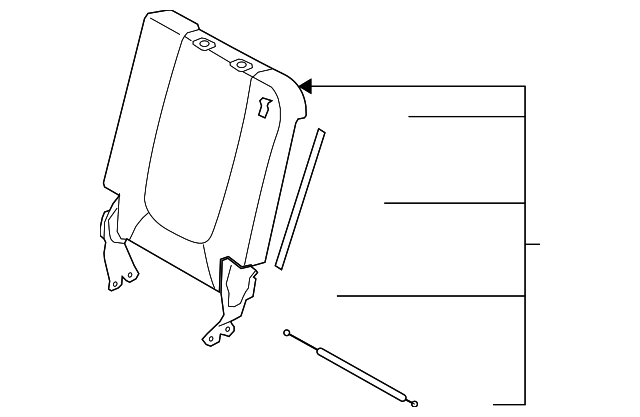 89305-1D020458 Деталь SEAT BACK ASSY, LEFT