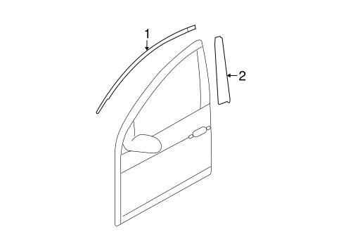 Elantra EXTERIOR TRIM - FRONT DOOR