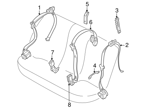 X5 REAR SEAT BELTS