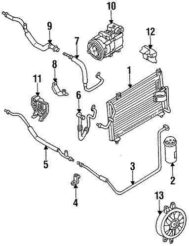 Sephia CONDENSER, COMPRESSOR & LINES