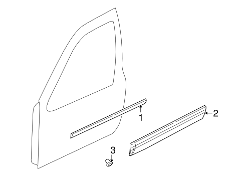 QX4 EXTERIOR TRIM - FRONT DOOR