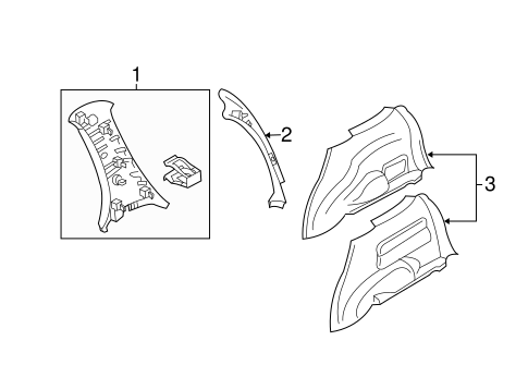 Escape INTERIOR TRIM - QUARTER PANELS