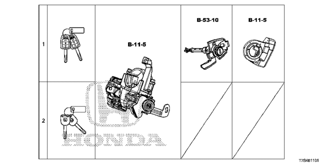 HR-V KEY CYLINDER SET