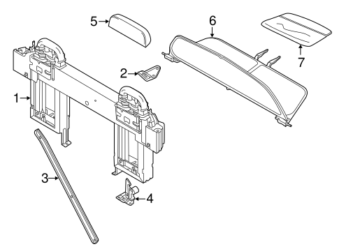 650i ROLL BAR & HEADREST ASSEMBLY