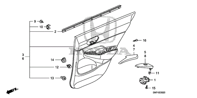 INTERIOR / BUMPER/REAR DOOR LINING for 2006 Honda CIVIC NGV #1