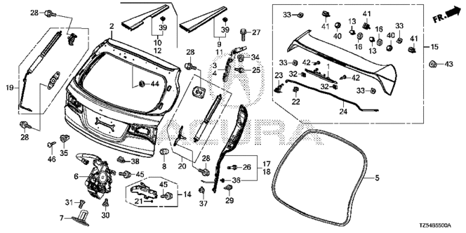 BODY / AIR CONDITIONING/TAILGATE for 2014 Acura MDX #1