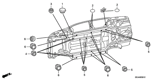 TSX SEDAN GROMMET (LOWER)