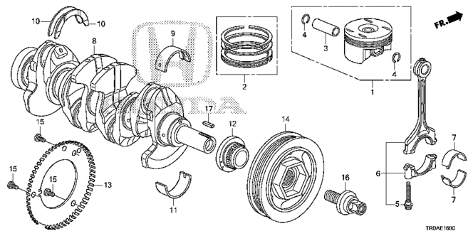 CIVIC SEDAN CRANKSHAFT - PISTON (1.8L)