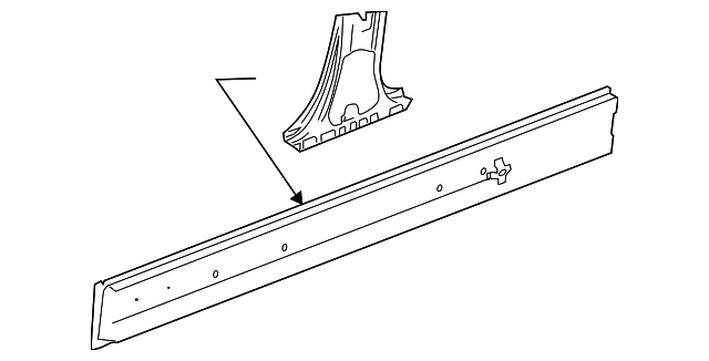 22963346 Деталь INNER ROCKER, RIGHT