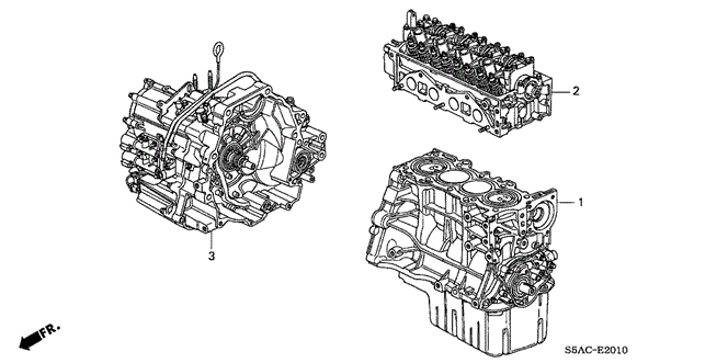 CIVIC SEDAN ENGINE ASSY. - TRANSMISSION ASSY.