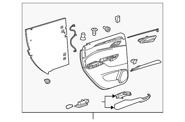 22768572 Деталь DOOR TRIM PANEL, LEFT