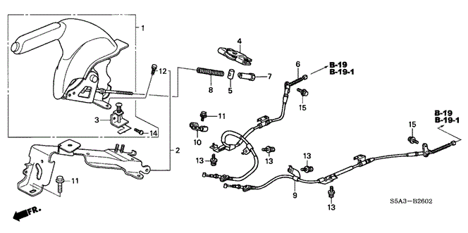 CHASSIS/PARKING BRAKE (2) for 2004 Honda CIVIC COUPE #1